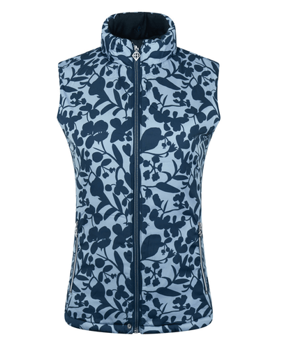 PURE GOLF Eve Reversible Vest 406 Midnight Rose Navy