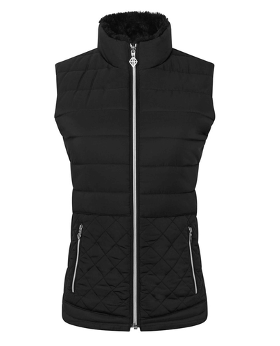 PURE GOLF Hemisphere Faux Fur Vest 411 Black