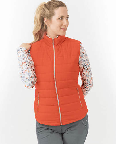 PURE GOLF Annona Gilet à Motifs 406 Champagne Orchidée