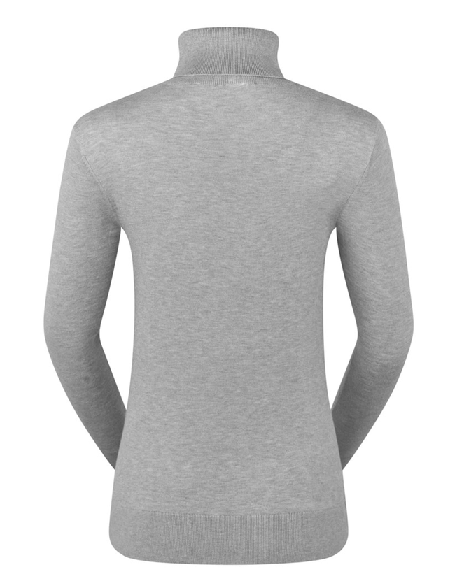 SIZE L - PURE GOLF Simone Roll Neck Jumper 505 Pale Grey