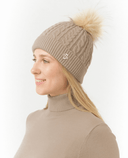 PURE GOLF Bonnet à pompon imperméable Greta Champagne