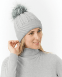 PURE GOLF Bonnet à pompon imperméable Greta Champagne