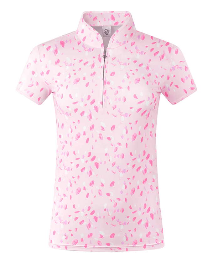 PURE GOLF Bea Cap Sleeve Polo 060 Soft Sakura