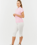 PURE GOLF Bea Cap Sleeve Polo 060 Soft Sakura