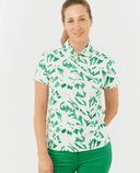 PURE GOLF Amity Short Sleeve Polo 013 Wild Peony Emerald