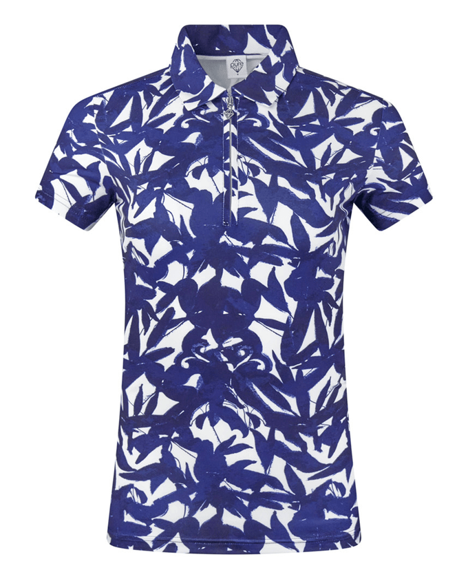 PURE GOLF Amity Short Sleeve Polo 013 Wild Peony Navy