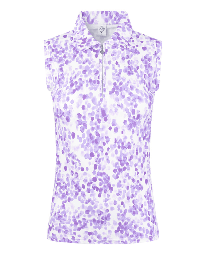 PURE GOLF Amity Sleeveless Polo 014 Violet Fields