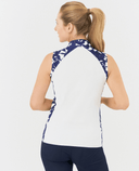 PURE GOLF Freda Sleeveless Polo 016 Wild Peony Navy