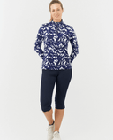 PURE GOLF  Serenity Quarter Zip 441 Wild Peony Navy