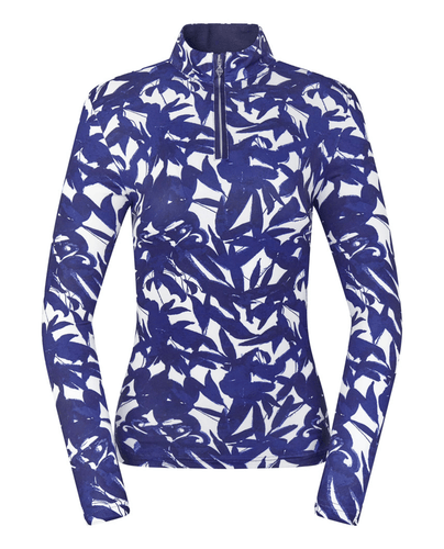 PURE GOLF  Serenity Quarter Zip 441 Wild Peony Navy