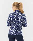 PURE GOLF  Serenity Quarter Zip 441 Wild Peony Navy