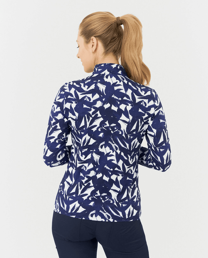 PURE GOLF  Serenity Quarter Zip 441 Wild Peony Navy