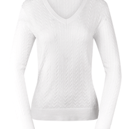 PURE GOLF Suzie Summer Weight Knitted Jumper 509 White - S / White