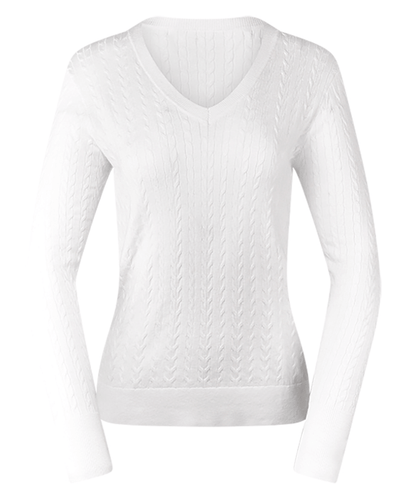 PURE GOLF Suzie Summer Weight Knitted Jumper 509 White