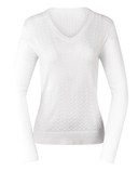 PURE GOLF Suzie Summer Weight Knitted Jumper 509 White