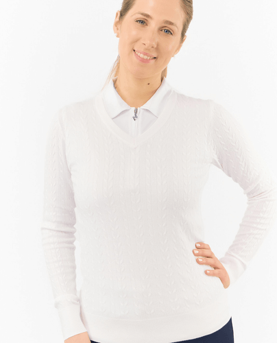 PURE GOLF Blair Cardigan doublé avec fermeture éclair 506 Champagne