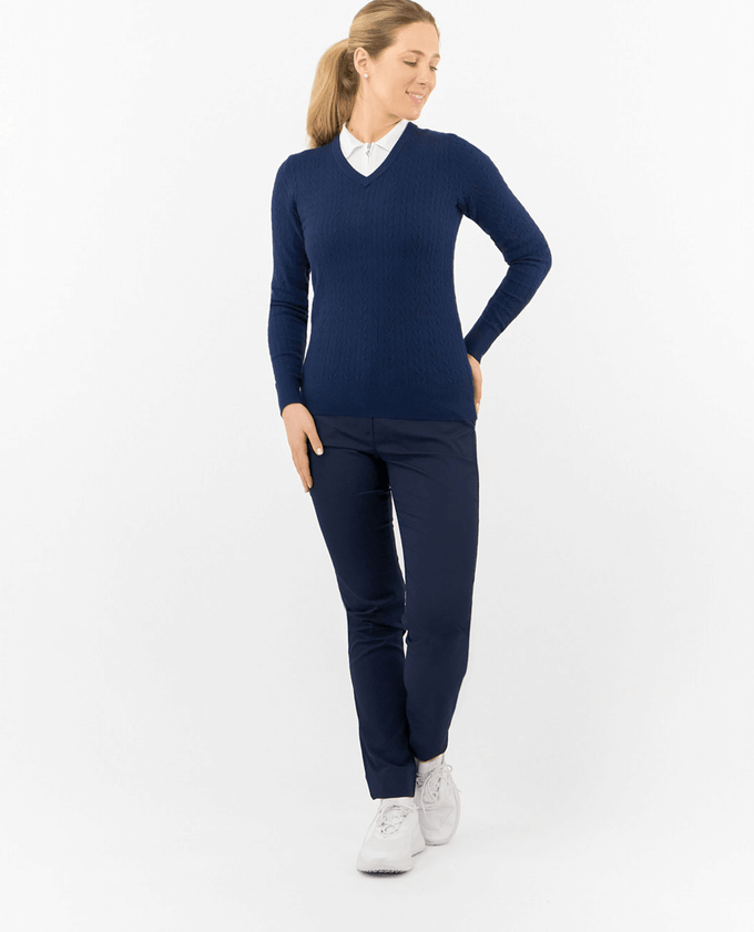 PURE GOLF Suzie Summer Weight Knitted Jumper 509 Navy
