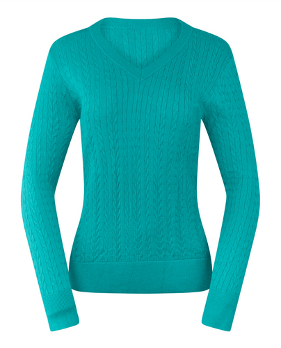 PURE GOLF Suzie Summer Weight Knitted Jumper 509 Deep Ocean