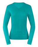 PURE GOLF Suzie Summer Weight Knitted Jumper 509 Deep Ocean