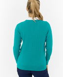 PURE GOLF Suzie Summer Weight Knitted Jumper 509 Deep Ocean