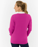 PURE GOLF Suzie Summer Weight Knitted Jumper 509 Deep Azalea