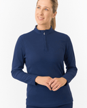 PURE GOLF Iris Super Soft 1/4 Zip Top 007 Navy