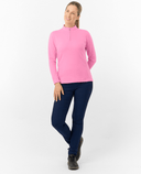 PURE GOLF Iris Super Soft 1/4 Zip Top 007 Fondant Pink