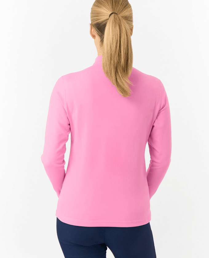 PURE GOLF Iris Super Soft 1/4 Zip Top 007 Fondant Pink