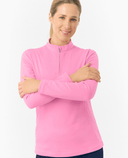 PURE GOLF Iris Super Soft 1/4 Zip Top 007 Fondant Pink