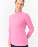 PURE GOLF Iris Super Soft 1/4 Zip Top 007 Fondant Pink