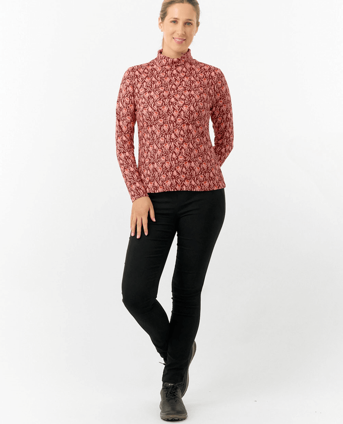 PURE GOLF Amy Roll Neck Top 101 Perennial Fields