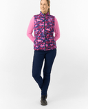 PURE GOLF Eve Reversible Vest 406 Autumn Aquarelle/Navy
