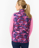 PURE GOLF Eve Reversible Vest 406 Autumn Aquarelle/Navy