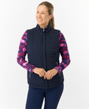 PURE GOLF Eve Reversible Vest 406 Autumn Aquarelle/Navy