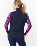 PURE GOLF Eve Reversible Vest 406 Autumn Aquarelle/Navy