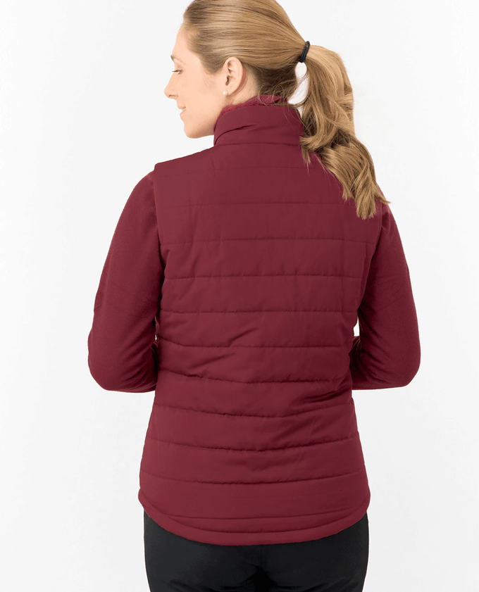 PURE GOLF Hemisphere Faux Fur Vest 411 Merlot
