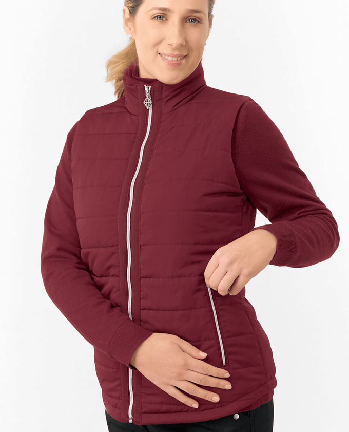 PURE GOLF Hemisphere Faux Fur Vest 411 Merlot