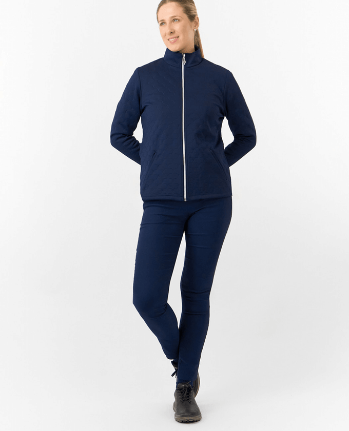 PURE GOLF Lola Fleece Lined Textured Jacket 416 Navy
