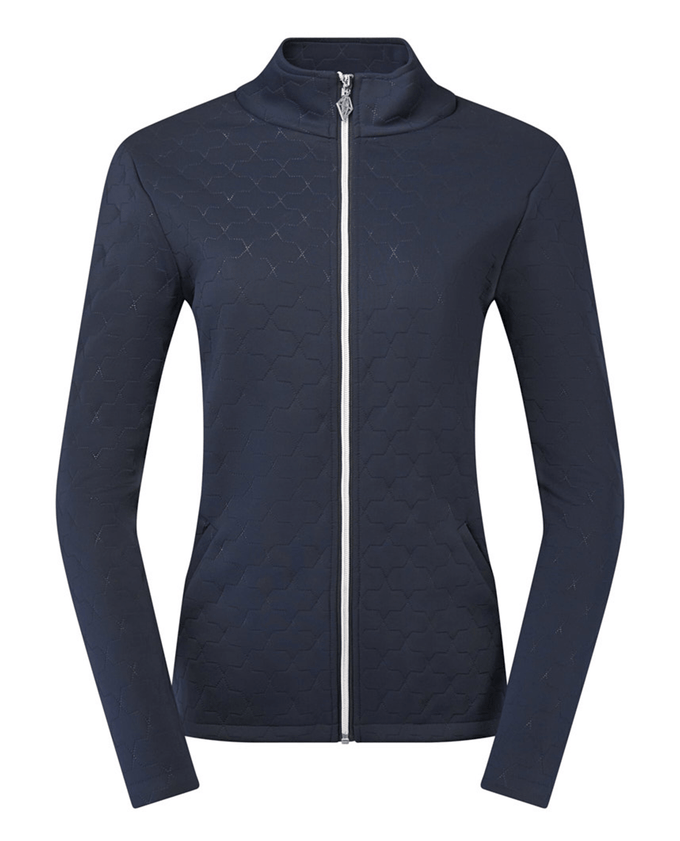 PURE GOLF Lola Fleece Lined Textured Jacket 416 Navy