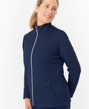 PURE GOLF Lola Fleece Lined Textured Jacket 416 Navy