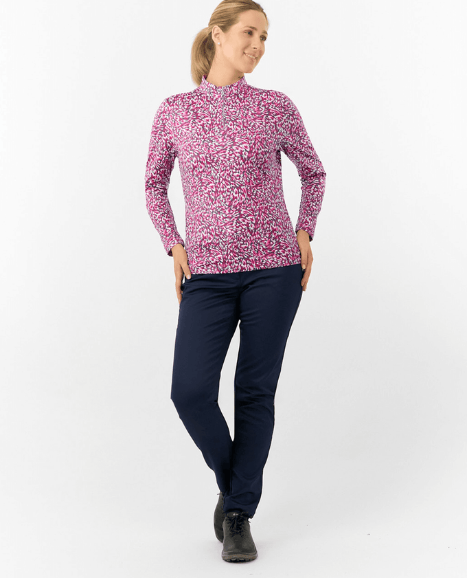 PURE GOLF Arusha Mid Layer Top 441 Plum Ripple