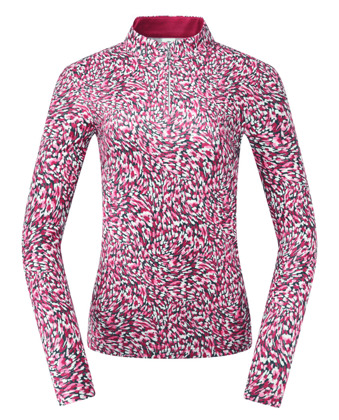 PURE GOLF Arusha Mid Layer Top 441 Plum Ripple