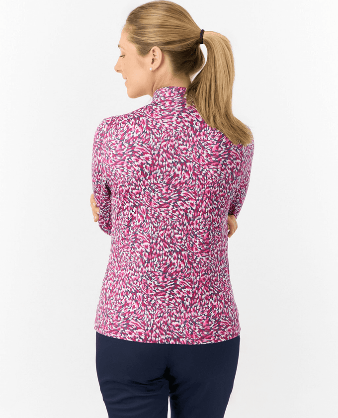 PURE GOLF Arusha Mid Layer Top 441 Plum Ripple