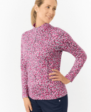 PURE GOLF Arusha Mid Layer Top 441 Plum Ripple