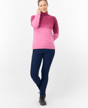 PURE GOLF Simone Ombre Knit Roll Neck Jumper 505 Plum Ombre