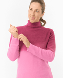 PURE GOLF Simone Ombre Knit Roll Neck Jumper 505 Plum Ombre