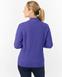 PURE GOLF Margot Knit Lined Quarter Zip Jumper 506 Future Dusk