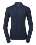 PURE GOLF Sorrell Margot Knit Quarter Zip Lined Jumper 506 Navy