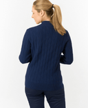 PURE GOLF Margot Knit Lined Quarter Zip Jumper 506 Navy