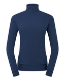 PURE GOLF Sarah Roll Neck Jumper with Faux Fur Collar 521 Navy